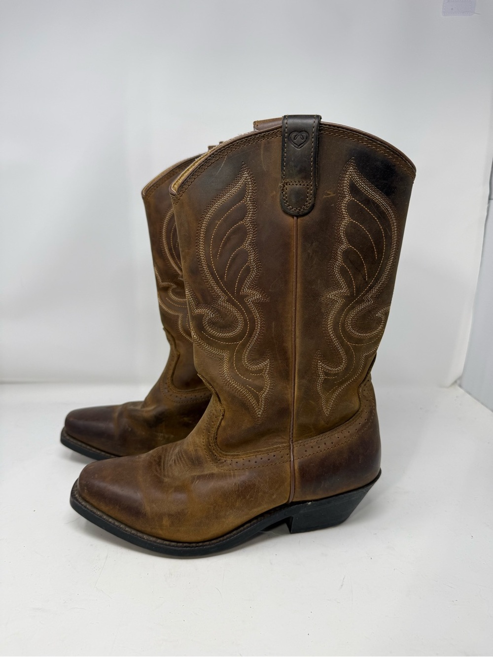 Shyanne Distressed Brown Leather Western Cowboy Boots Sz 8 (MJQLRH)